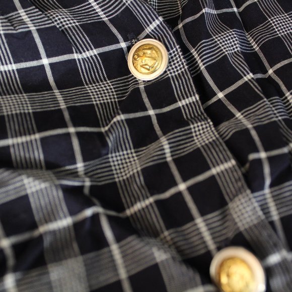 NWT Paper Crown Plaid for Anthropologie Tie Front Button Down Blouse Size M - Picture 13 of 14